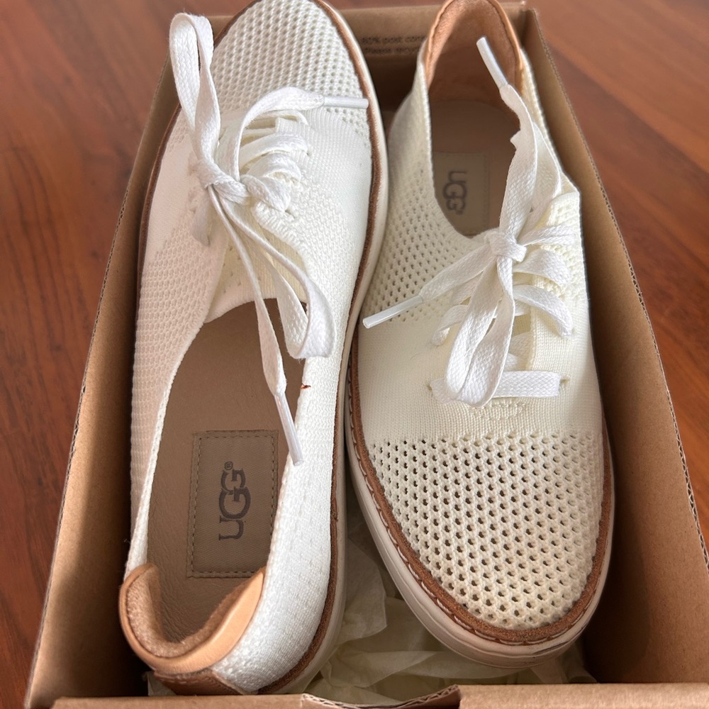 UGG Tan and White Sneakers